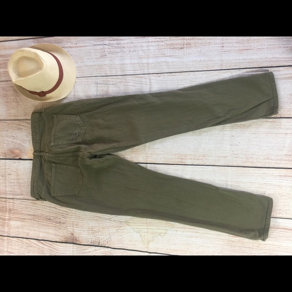 Gap size 28 olive green ripped boyfriend jeans - Picture 3 of 5